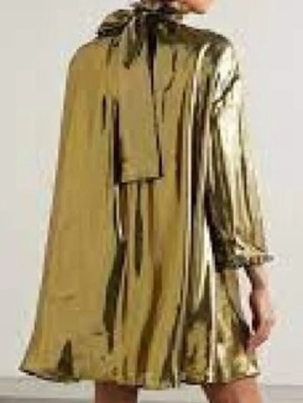 NEW $595 RHODE PRIYA METALLIC SILK BLEND TRAPEZE STYLE MINI DRESS #3 SIZE XS/S - Picture 3 of 13